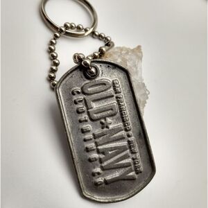 Vintage dog‎ tag old navy keychain